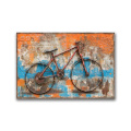 36" x 24" Handmade Metal Bicycle 3D Acrylic Painting